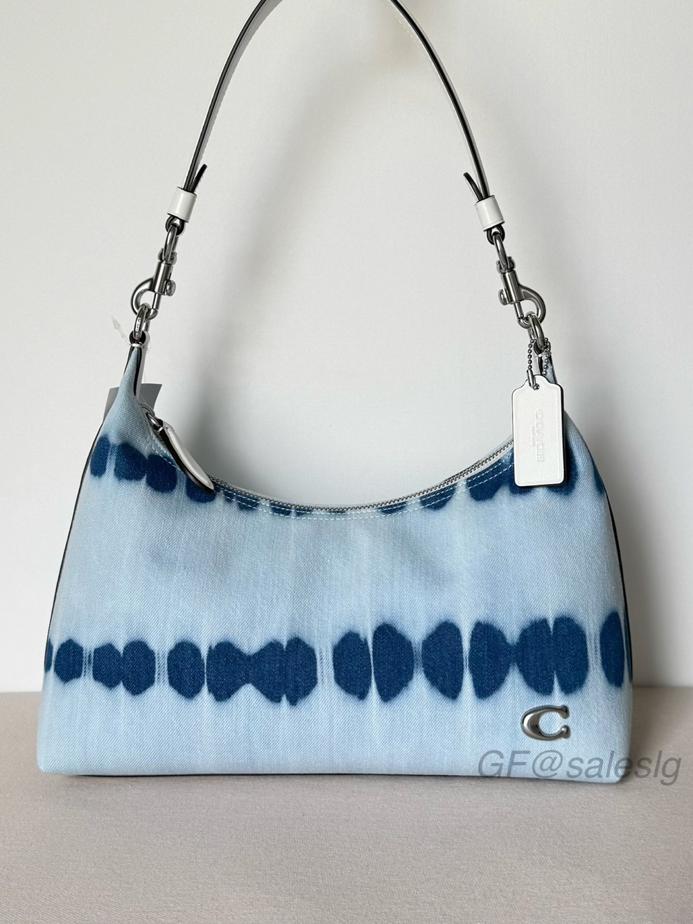 NWT Coach Juliet Shoulder & Crossbody Bag Tie-Dye Denim Cloud CU040
